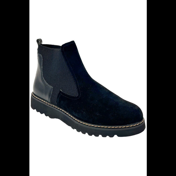 Donald Pliner Women\'s Cute Suede Ankle Chelsea Boots Black - Medium